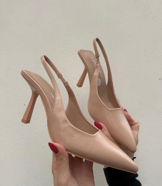 Slingback nude