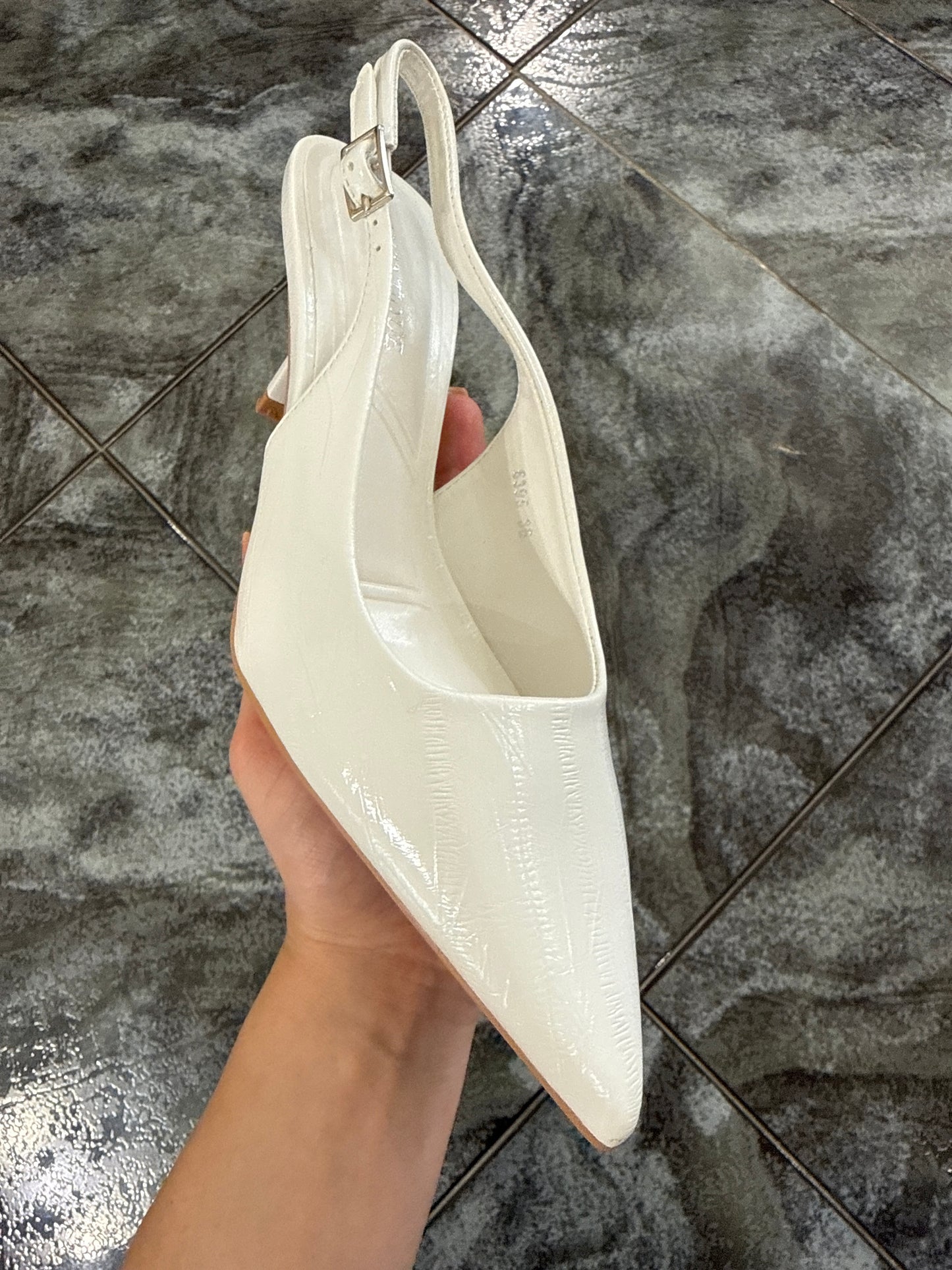 Slingback Mary white